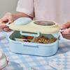 Sealed 3 grids Lunch Box Fresh Keeping Picnic Box Lunch Box with fork spoon  Outdoor Activities