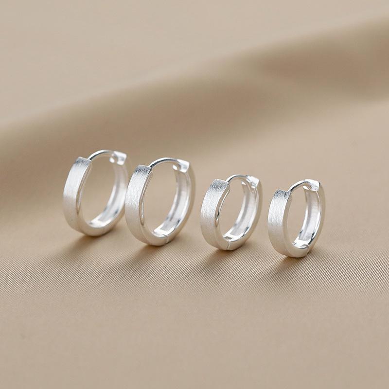 Новые серьги-кольца из стерлингового серебра 925 пробы Круглые Серьги с Классным Шармом Простой Стиль Красивые Украшения для Женщин Подарок на День Рождения
