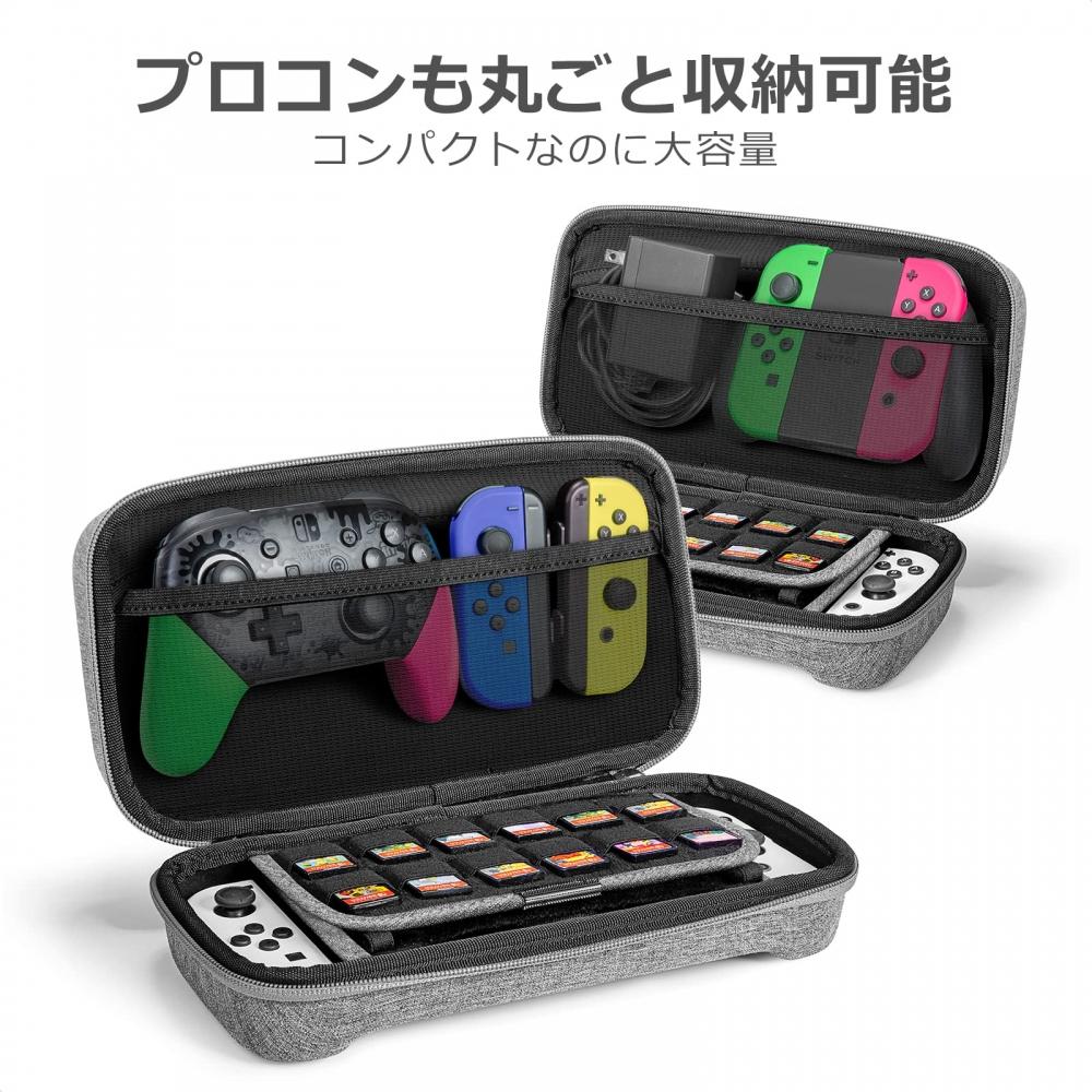 Compatible with Nintendo Switch Organic EL Model Tomtoc Switch Dedicated Case Pro Controller Storage Portable Carrying Case Hard Pouch Large Capacity