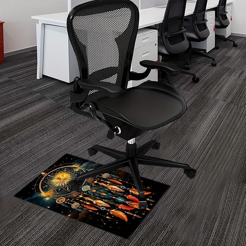 Bohemian Dreamcatcher Print Area Rug, Starry Night Feather Design Non-Slip Floor Mat for Living Room Bedroom Home Decor Carpet