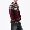 Модный американский круглый свитер в стиле Fair Isle - Уютный осенне-зимний повседневный трикотаж для пар