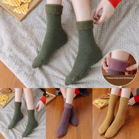 11 пар зимних носков унисекс из толстого плюша средней длины, термоэластичные, нескользящие, однотонные, тонкие носки для катания на лыжах, коньках, кемпинга
