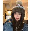Осенне-зимняя вязаная шапка Фэйр-Айл с защитой ушей шерстяная шапка женская утолщенная теплая шапка зимняя вязаная сумка на голову шапка-ушанка