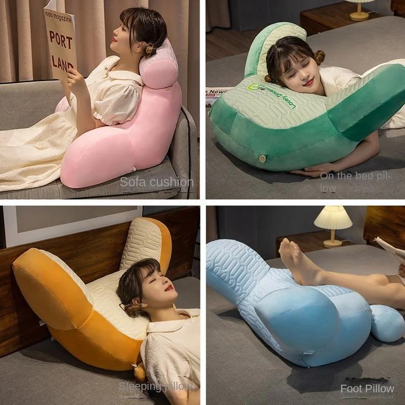 Согревающая латексная подушка для изголовья, мягкая сумка, подушка для поддержки поясницы, большая подушка для спины, диванная подушка для кровати, для чтения, съемная и моющаяся