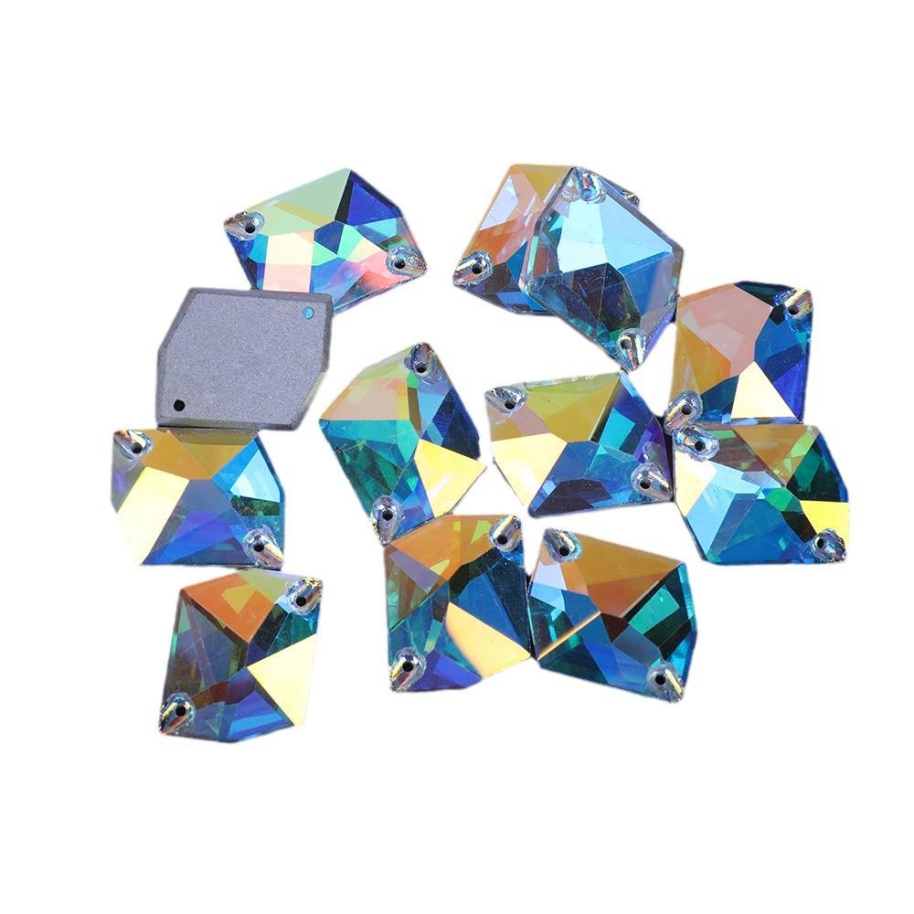 K9 Мягкий Специальной Формы Плоскодонный Двухотверстный Стеклянный Пришивной Страз, Белый AB Специальный Цвет Одежда С Бриллиантом Сделай Сам Кристальный Страз