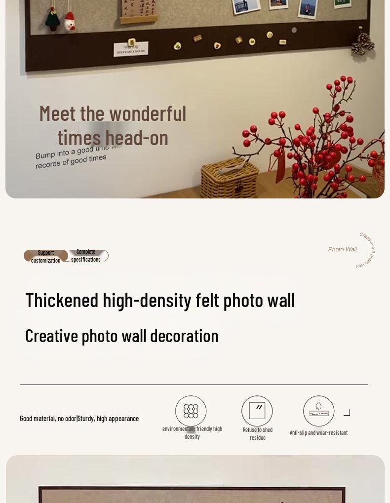 Зависть Фетровые наклейки на стену из фарфора для демонстрации фотографий и произведений искусства