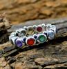 Solid 925 Sterling Silver Multi Gemstone Eternity Band Ring, Handmade Jewelry, Unisex Gift, Statement Jewelry, Wedding Ring