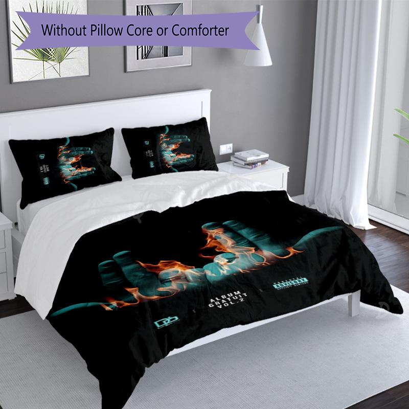 3pcs Jul Fait d'or pattern bedding set duvet cover set includes duvet cover &pillowcases, perfect all season bedroom decoration & gift