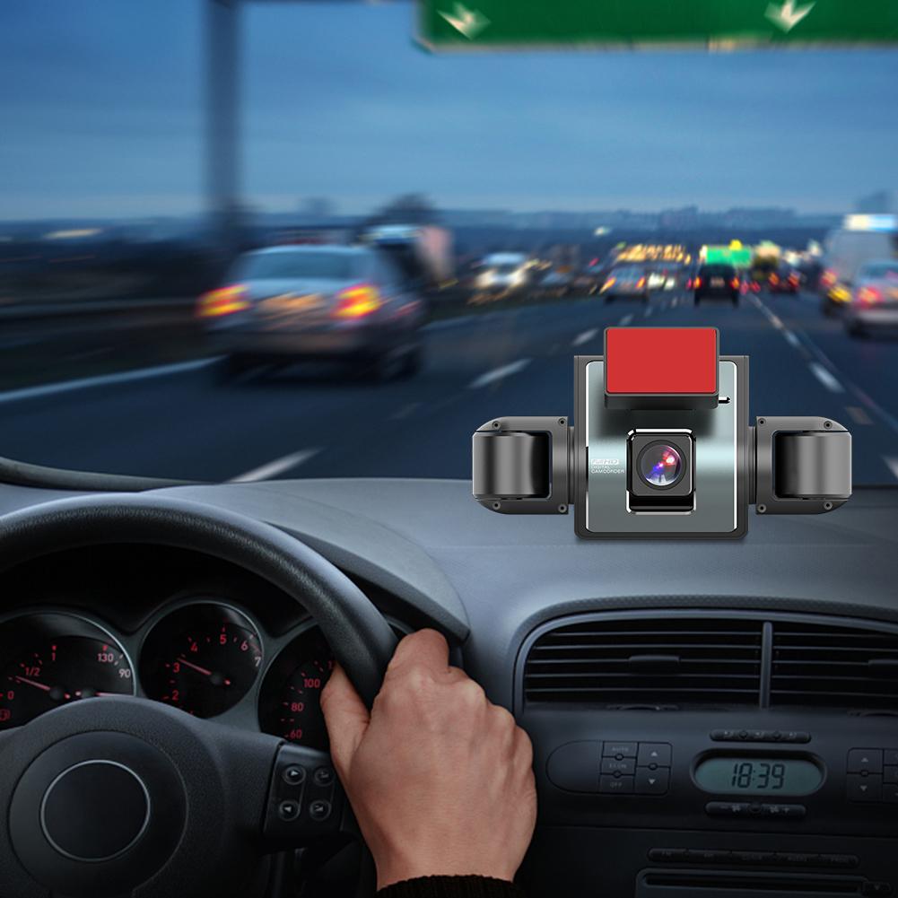 4 Channel Car Dash Camera Front and Rear Inside 1080P Driving Video Recorder with Night Vision G-Sensor Car Camera for Car