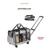 Dual-Layer Pet Trolley: Spacious, Breathable, Detachable Handheld & Shoulder Travel Bag for Cats