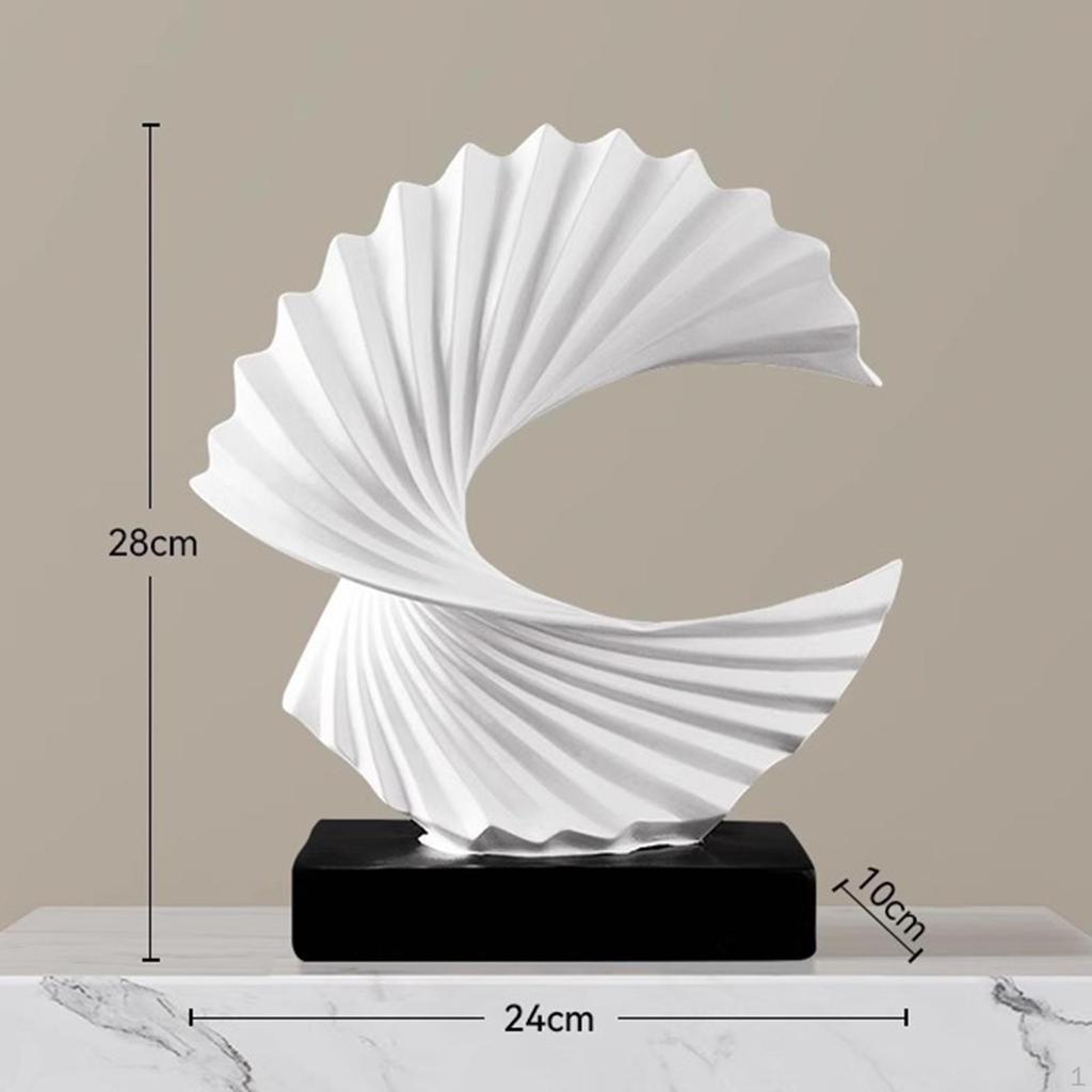 Ocean Wave Statue Abstract Sculpture Craft, Collectible, Centerpiece Creative Resin Figurine Desktop