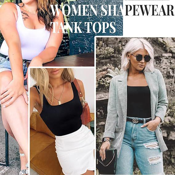 Женская европейская и американская утягивающая майка-комбинация с квадратным вырезом – Контроль живота, Формирование фигуры, Бесшовный жилет