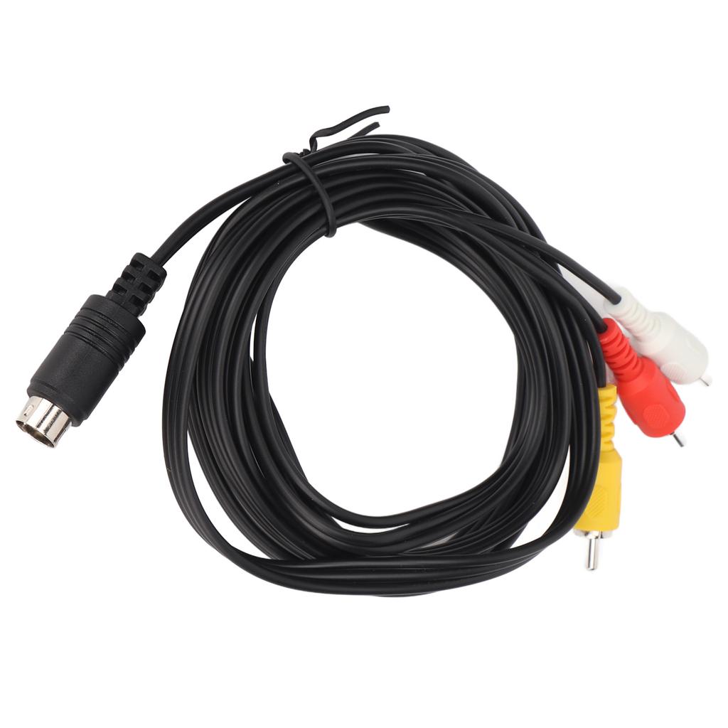 Кабель Mini DIN 9 Pin на 3 RCA Папа-папа Никелированный Звуковой Видео Композитный Шнур для ТВ AV-ресивера Монитора 5.9 фута