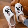 Fashion Cute Cartoon Dog Plush Slippers for Women Soft Sole Lightweight Cotton Shoes Woman Winter 2024 Comfortable Indoor Home Slippers