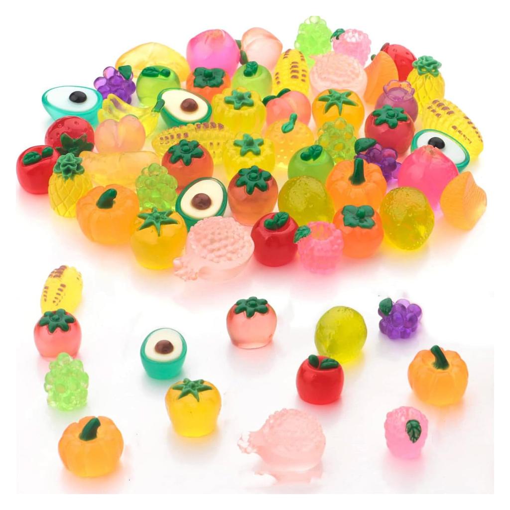 50PCS Mini Resin Animals Variety Pack, Random Assorted Tiny Resin Animal Figurines Glow in the Dark for Fairy Garden Accessories, Aquarium and Micro