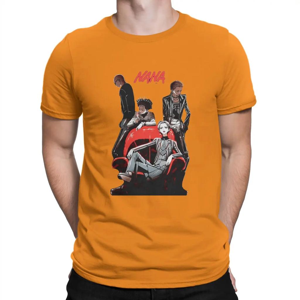 Nana anime Manga Men TShirt NANA Osaki Manga Crewneck Short Sleeve Fabric T Shirt Humor Top Quality Gift Idea