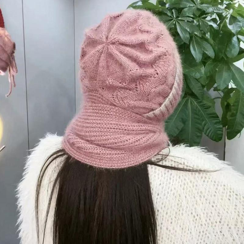 Зимние вязаные шапки и шарфы Skullies, комплект из холодного шарфа для защиты ушей, теплые шапки для девочек, ветрозащитные шапки для велоспорта и женщин, кепки для активного отдыха