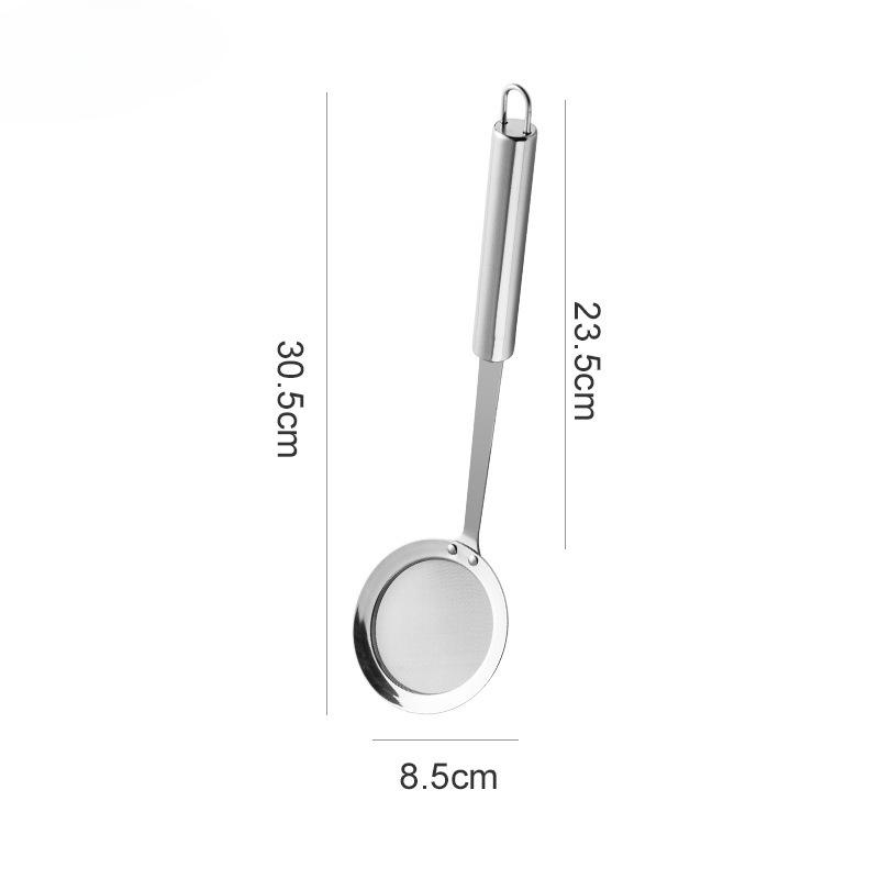 304 Stainless Steel Filter Oil Spoon 100 Mesh Filter Screen Household Hot Pot Foam Oil Partition Kitchen Filter Spoon