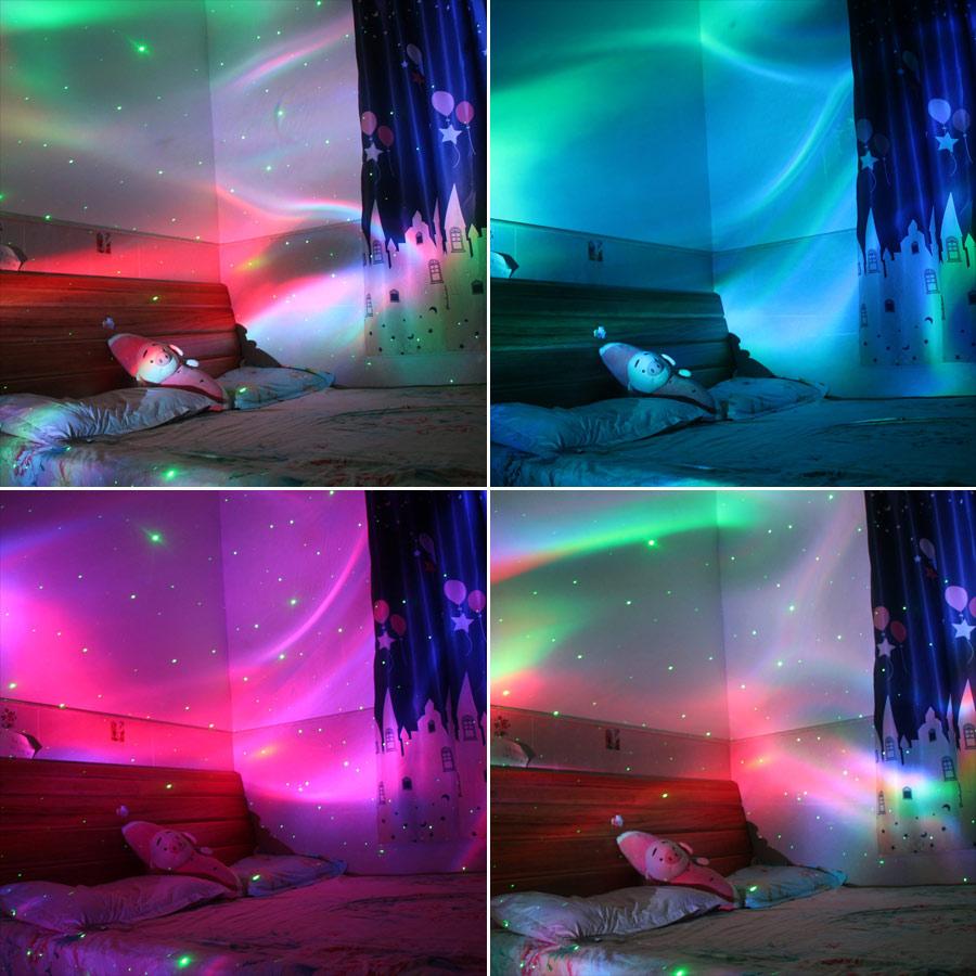 ESHINY RGB LED Aurora Night Star Sky Light Лазерный проектор Дискотека USB Туманность Облако Лампа Украшение Дети Дети Сцена Спальня Свет B222