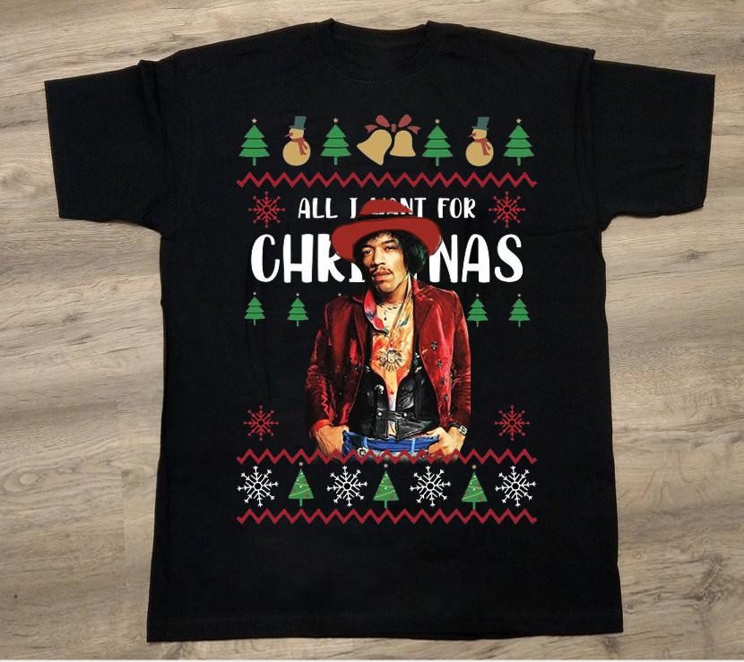 Jimi Hendrix All I Want For Christmas Is All Size S To 5XL