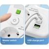 Wall Mounted Wall Power Socket Type-C Ports Power Strip Outlet Electrical Socket  Home Offices