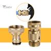 Brass Garden Hose Adapter Male Female Quick Connector Rustproof Corrosion Resistant Leak-proof Hose Fitting Connector