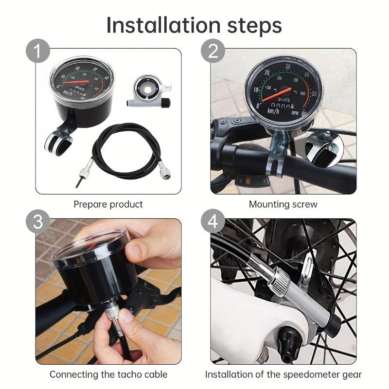 Mechanical Bike Speedometer Odometer Stopwatch Bicycle Computer Speedometer Cycling Bicycle Accessories 7