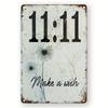 RusticWishCo Rustic Tin Decor | "Make A Wish" Sign, Fade-Resistant, Distressed Design, Perfect for Vintage-Themed Bars
