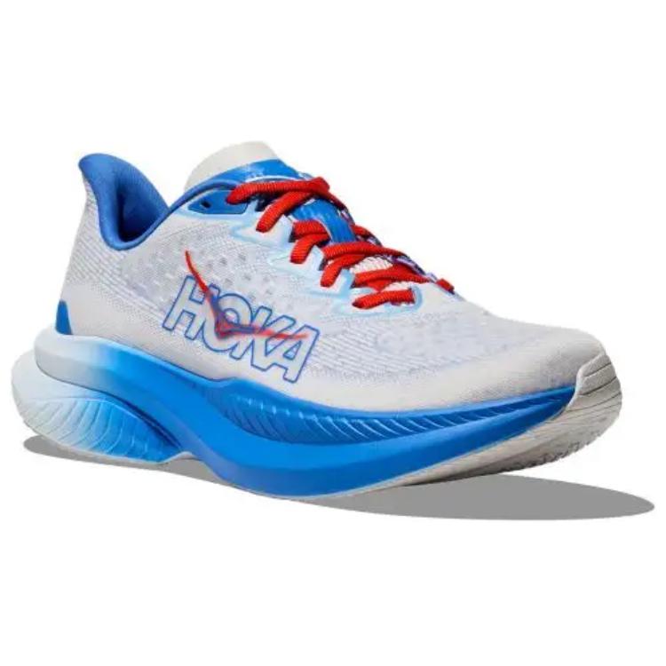 HOKA One One MACH 6 Нескользящие износостойкие низкие кроссовки для бега мужские светло-серые 1147790-WHTV
