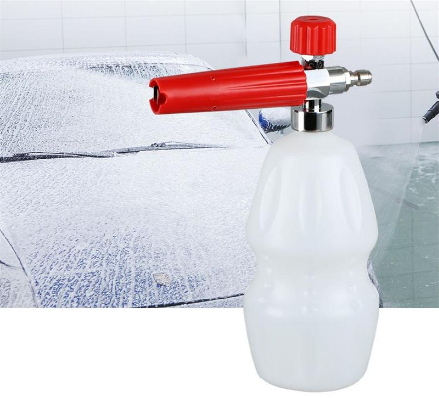 Adjustable 1/4" F Inlet Foam Lance Car Washer Soap 1L Bottle Wash Gun