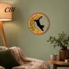 Wooden Cat Wall Art 4Pcs 3D Boho Decoration, Round Hangings, Animal Star Sun Moon Healing Night Decor Botanical Decor, Layered Wood Plaque for Living