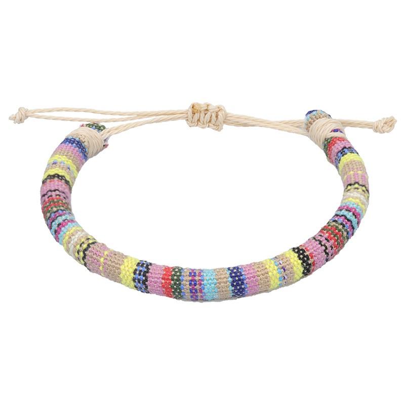 Богемный браслет из ниток в стиле ретро, ручная работа, бохо, разноцветный шнур, плетеный, хиппи, браслеты дружбы для женщин