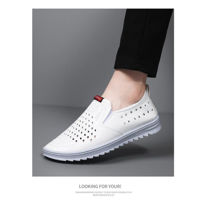 Новые мужские кожаные туфли в стиле business casual 2026 года, стильные дышащие кроссовки на мягкой подошве, модные для мужчин