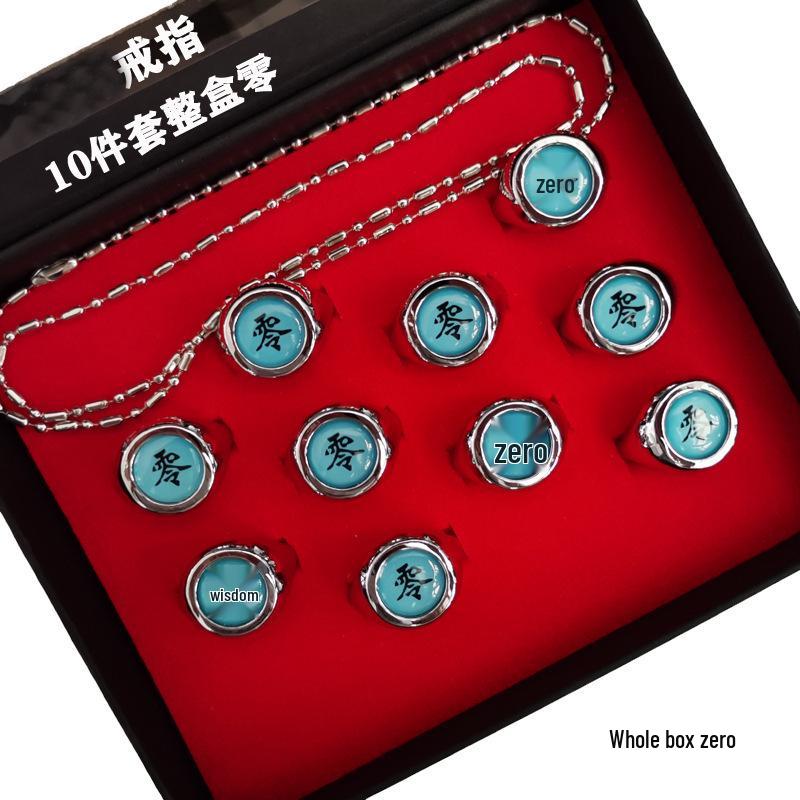 Naruto Akatsuki Itachi Deidara Pain Sasori Orochimaru Ring Set - Anime Accessories