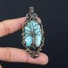 Larimar Tree of Life Pendant Copper Wire Wrapped Pendant Larimar Gemstone Pendant Copper Handmade Pendant Gift For Her Larimar Jewelry