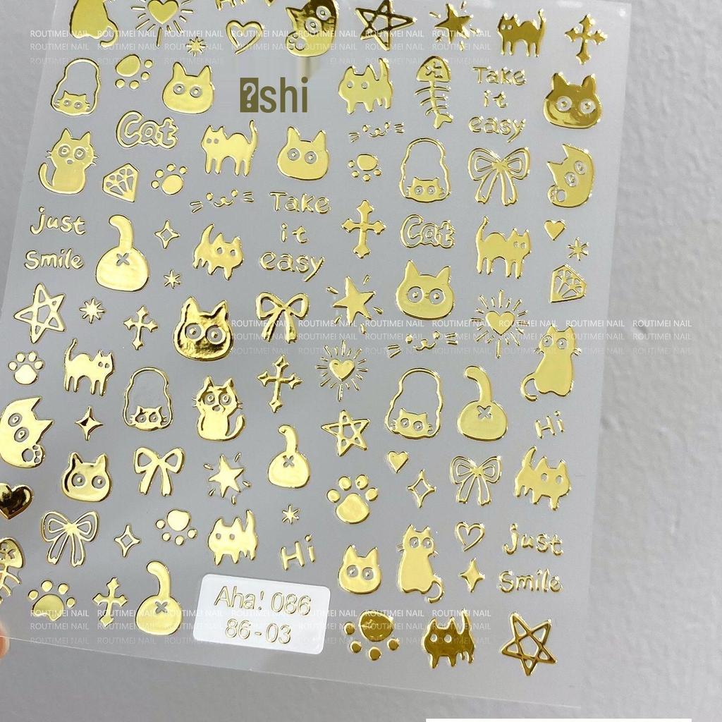 Ага! Наклейки для кошек - Новые милые мультяшные котята, самоклеящийся нейл-арт