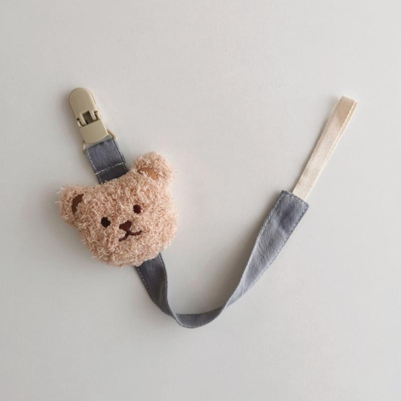 Цепочка для соски, плюшевая подвеска, держатель-клипса для соски, мягкий плюшевый медведь, подвесные украшения для кроватки, аксессуары для детской соски