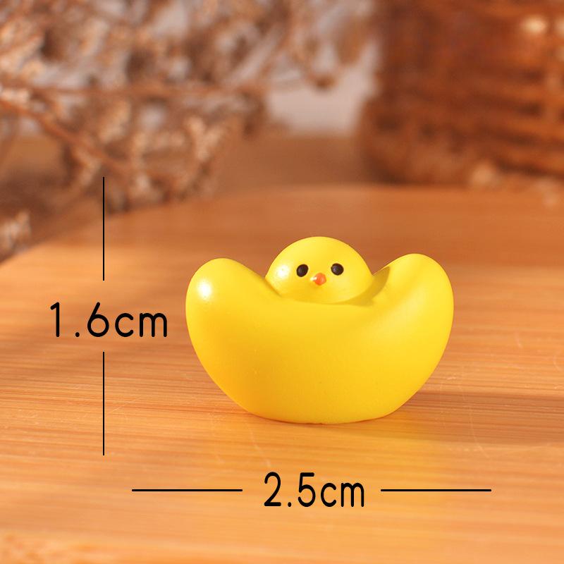 Микро-ландшафт Креативный Милый Цыпленок в Яичной Скорлупе, Цыпленок в Глазунье, Сделай сам Ручная работа Украшение для заколки, Кукольный домик, Мини-украшения