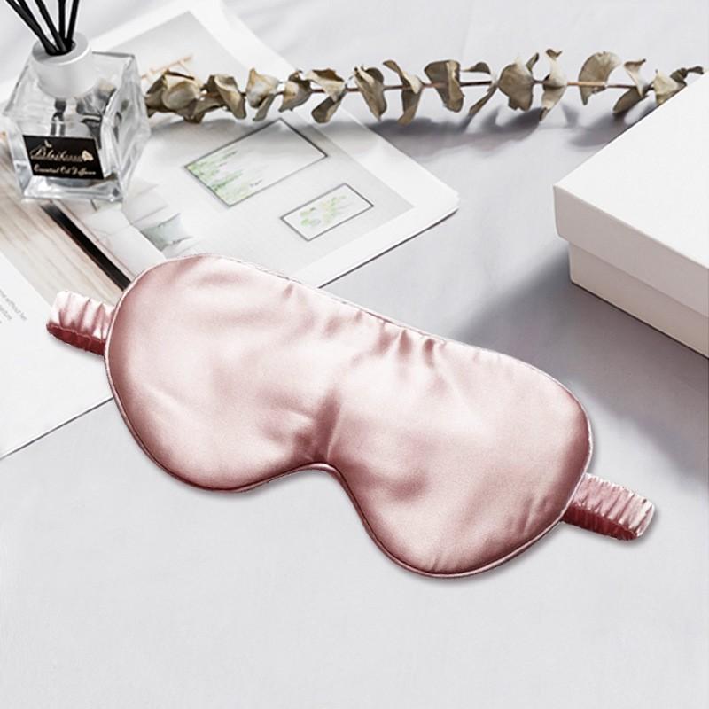 Silk Sleep Eye Mask With Adjustable Elastic Strap Travel Nap Light Blocking Breathable 19 Momme Mulberry