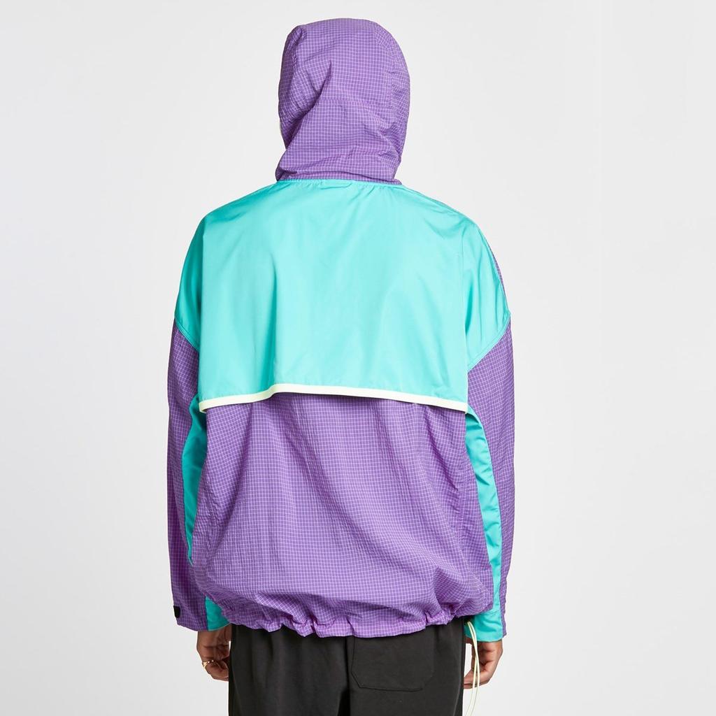 Nike Logo Print Color Block Hooded Pullover Long Sleeve Jacket Men Jacket Purple 931907-560