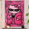 1 шт. Гобелен Hello Kitty Мультяшный настенный подвесной для спальни общежития гостиной Идеальный подарок для детей взрослых Мягкий плоский принт