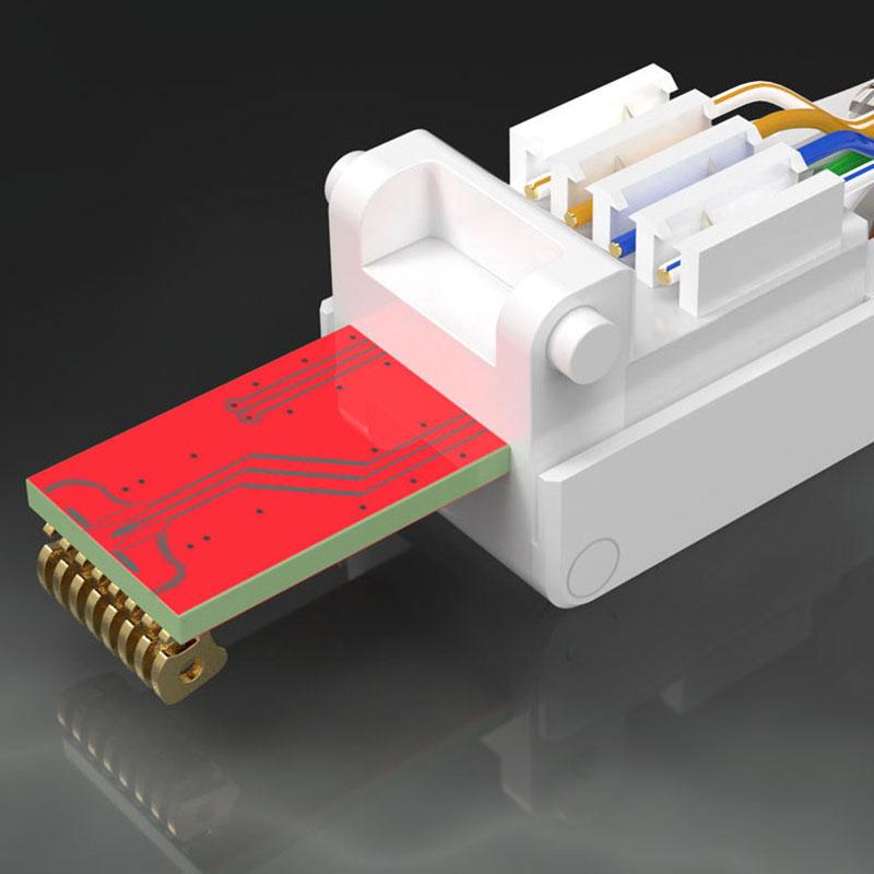 2 шт. Разъем Cat5E Cat6 RJ45 Модульный Без Инструмента Зажим Проводов Неэкранированный Позолоченный Многоразовый Сетевой Кристаллический Разъем