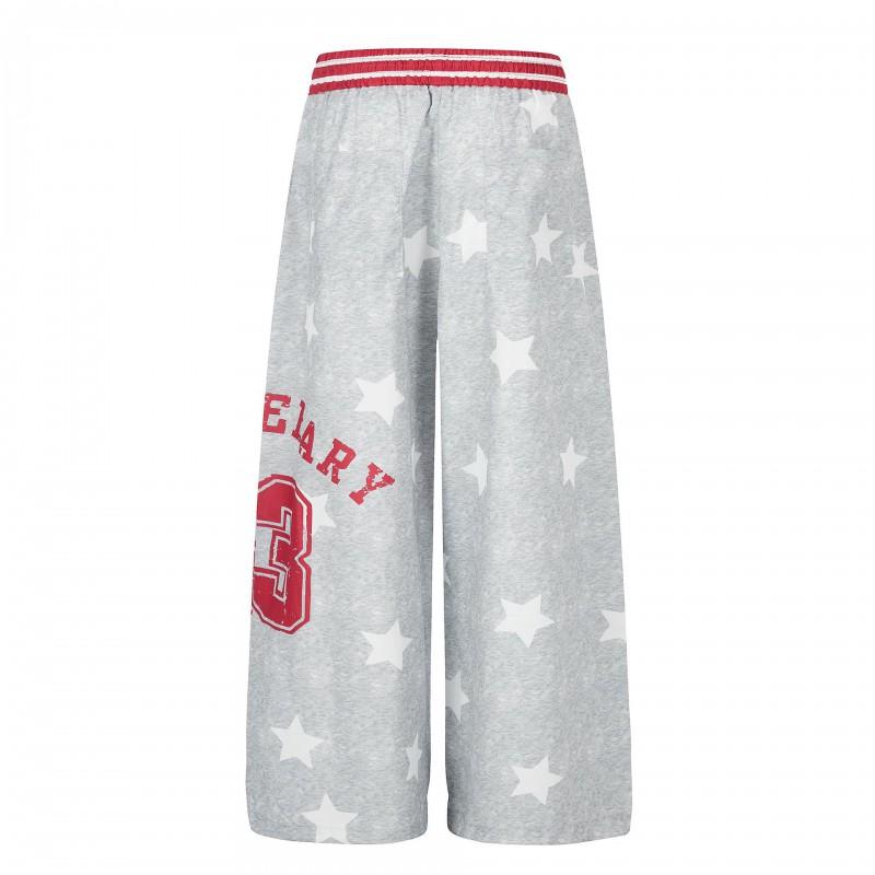 American Retro Star Graphic Sweatpants Loose Fit Wide Leg Pants Street Dance Hip Hop