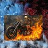 Vintage Metal Tin Wall Sign Retro Motorcycle Art Garage Bar Decor