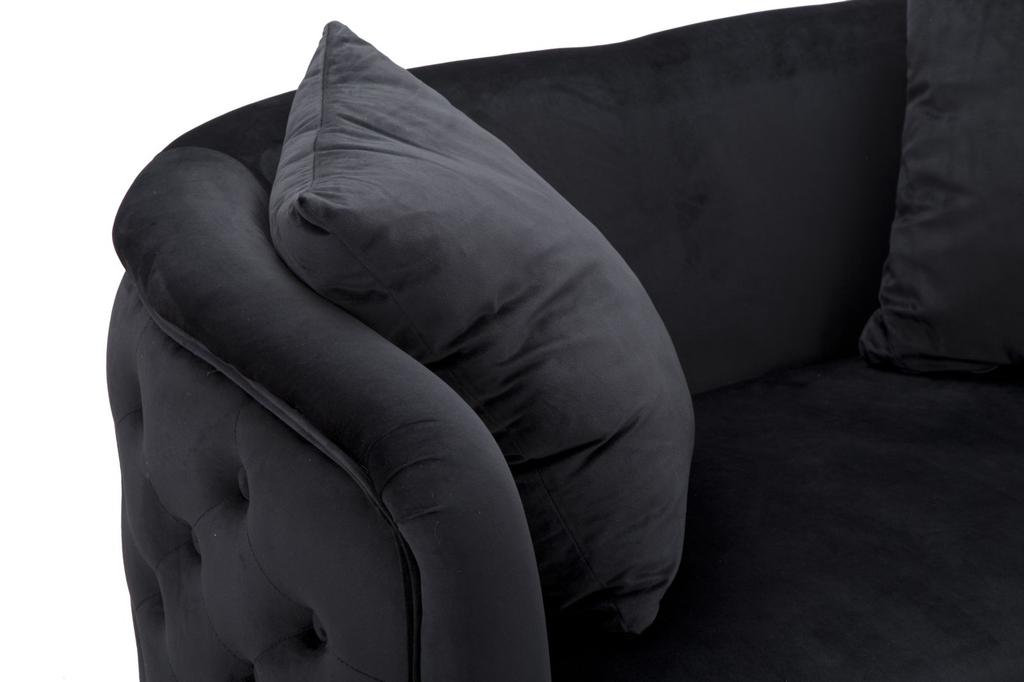 Sofa Bucarest Black Cm 127X74X71