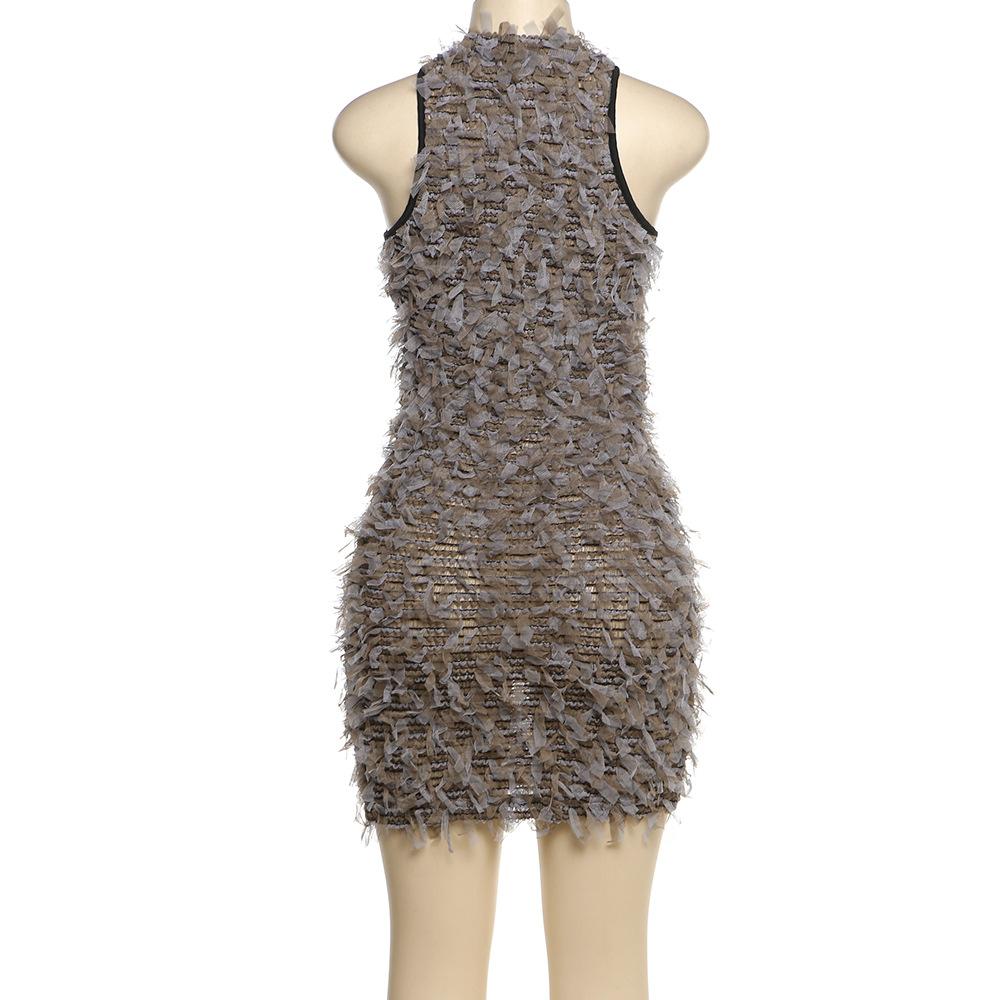 Новое женское облегающее платье без рукавов в полоску на молнии для вечеринки, вечернее клубное мини-платье