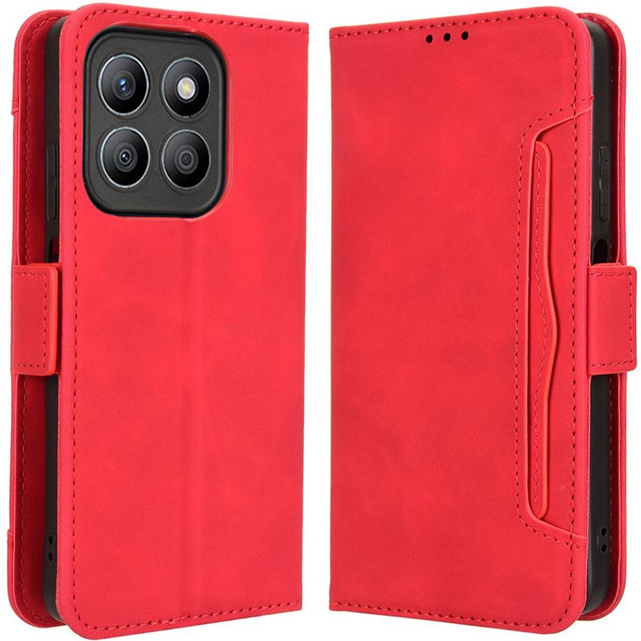 Flip Case for Motorola Moto G86 Power 5G, Card Slot, Red