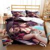Сексуальная аниме-красавица Цифровая печать Удобный пододеяльник Наволочка Постельный комплект Украшение детской спальни Домашний текстиль