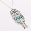 Бохо Ловец снов перо бирюзовая цепочка с кисточками Шарм ожерелье женские украшения