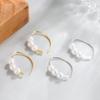 Элегантные серьги-кольца U-образной формы с искусственным жемчугом для женщин с застежкой-крючком